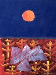 太陽への航海、1988（紙に油彩）